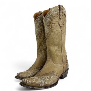 Old Gringo embroidered Tan Boots 7